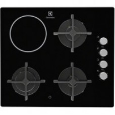Варильна поверхня Electrolux комбінована (3 газ + 1 стеклокерам.), 60см, чавун, чорний