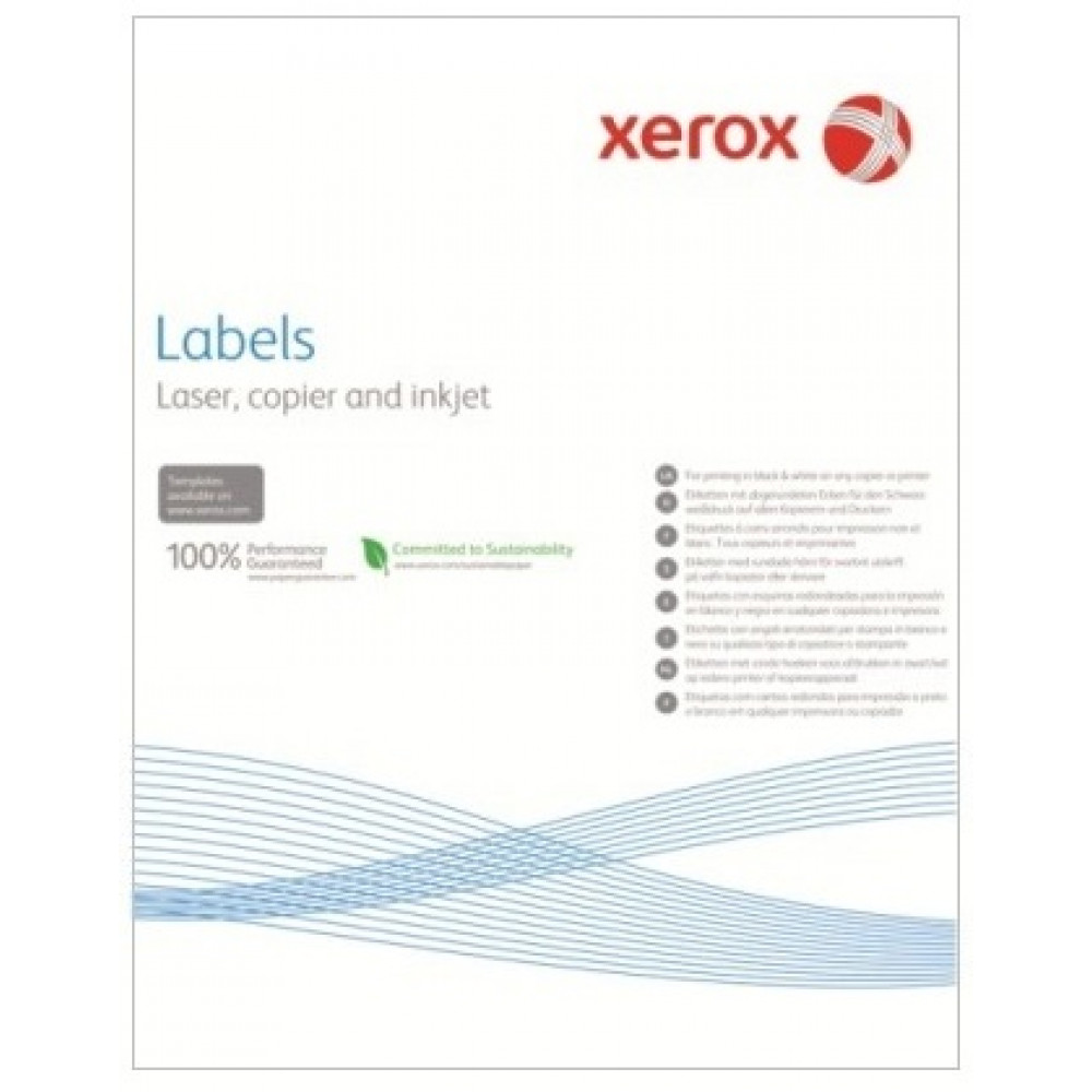 Наклейка Xerox Mono Laser 36UP (прямі кути) 70x24mm 100арк.
