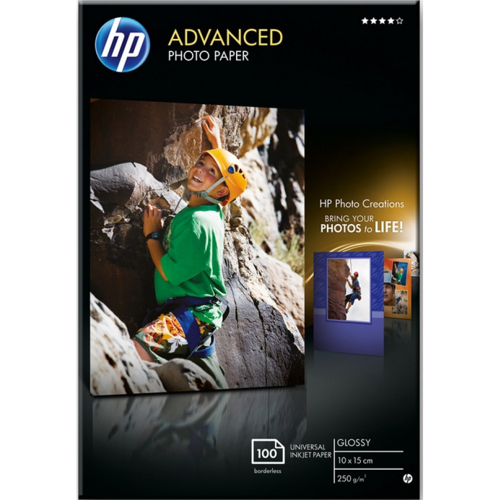 Папір HP 10x15cm Advanced Glossy Photo Paper, 100арк.