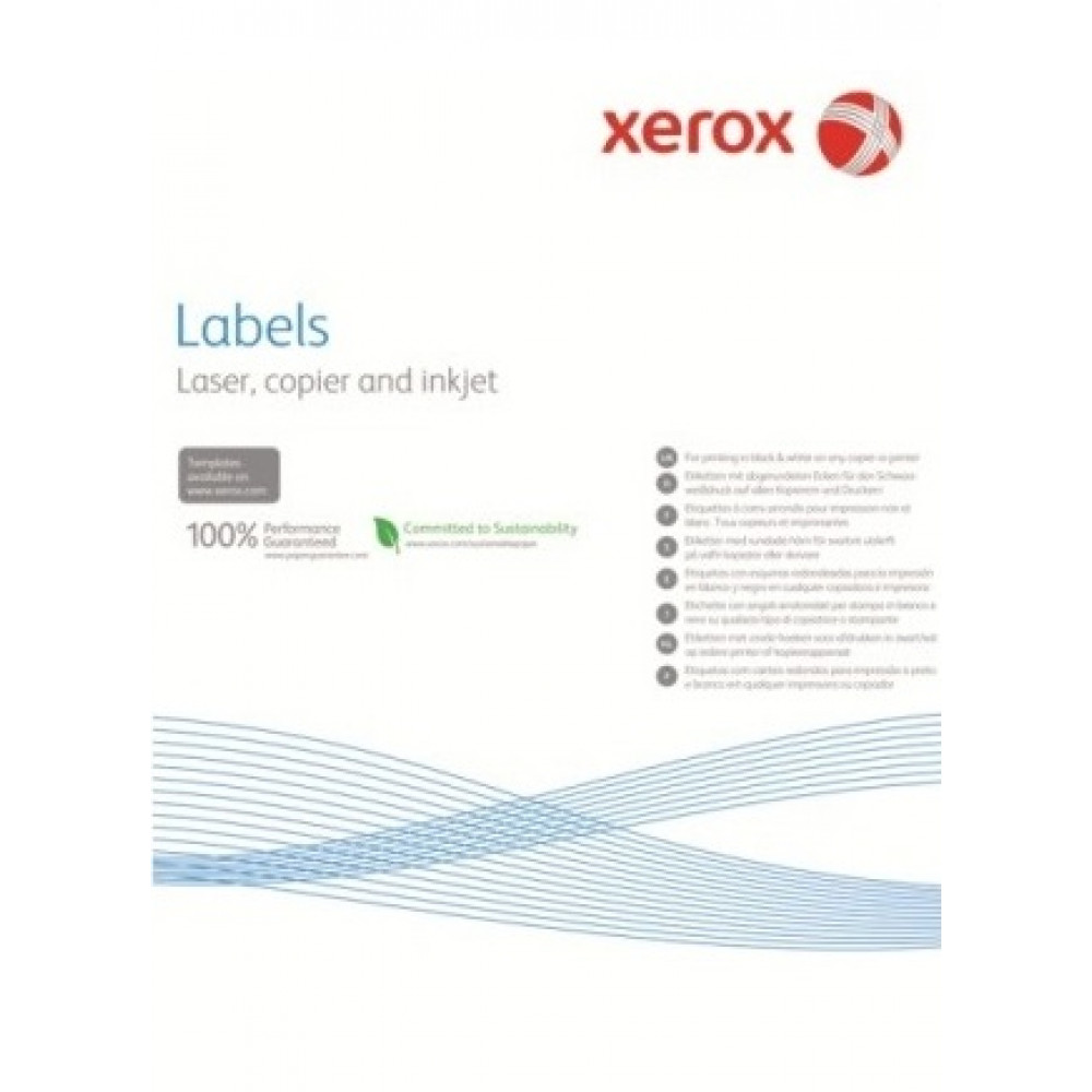 Наклейка Xerox Mono Laser 65UP (закруглені кути) 38.1x21.2mm 100арк.