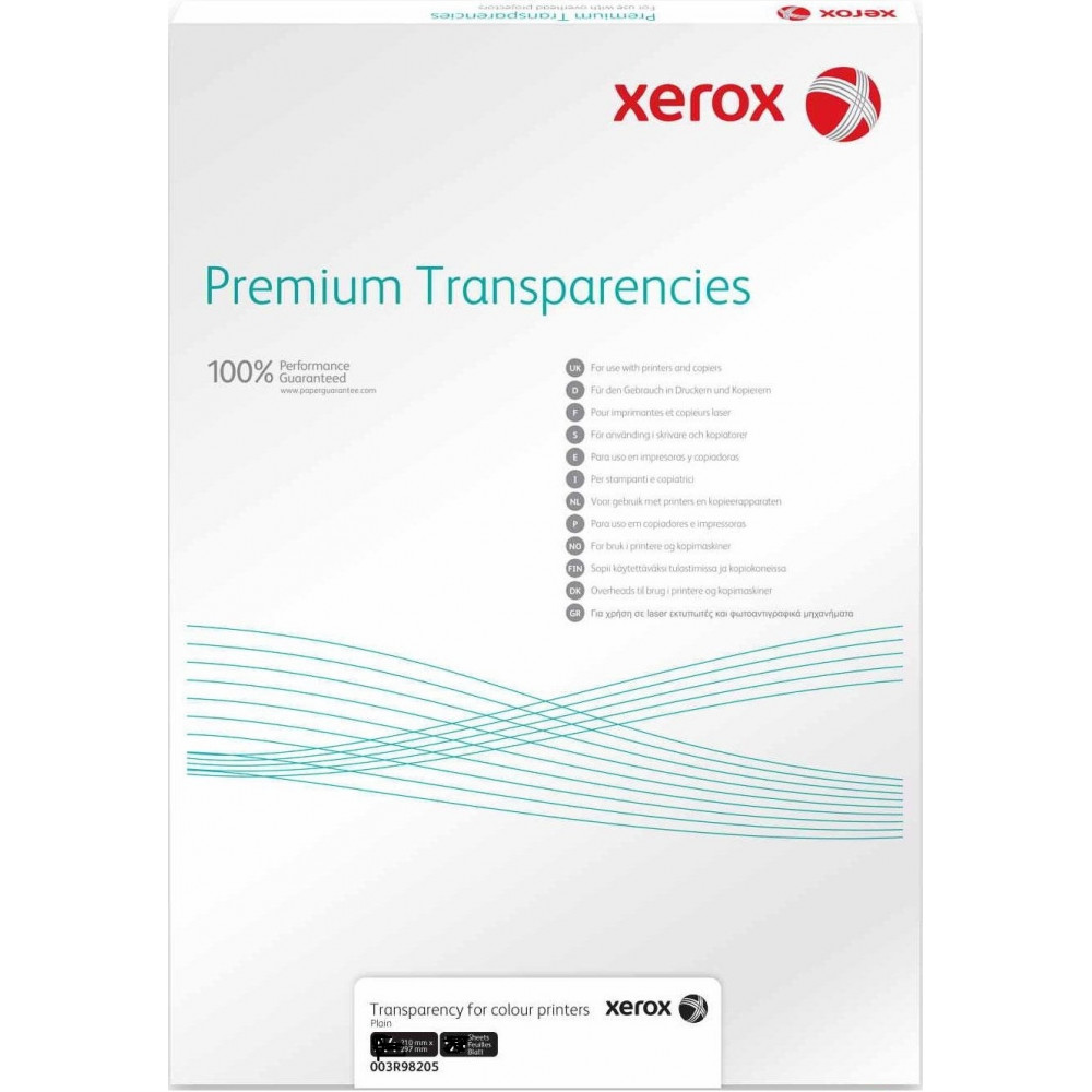 Плівка прозора Xerox A4 100арк. без підложки