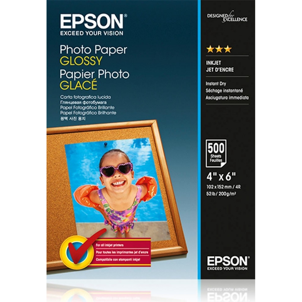 Папір Epson 100mmx150mm Glossy Photo Paper, 500 арк