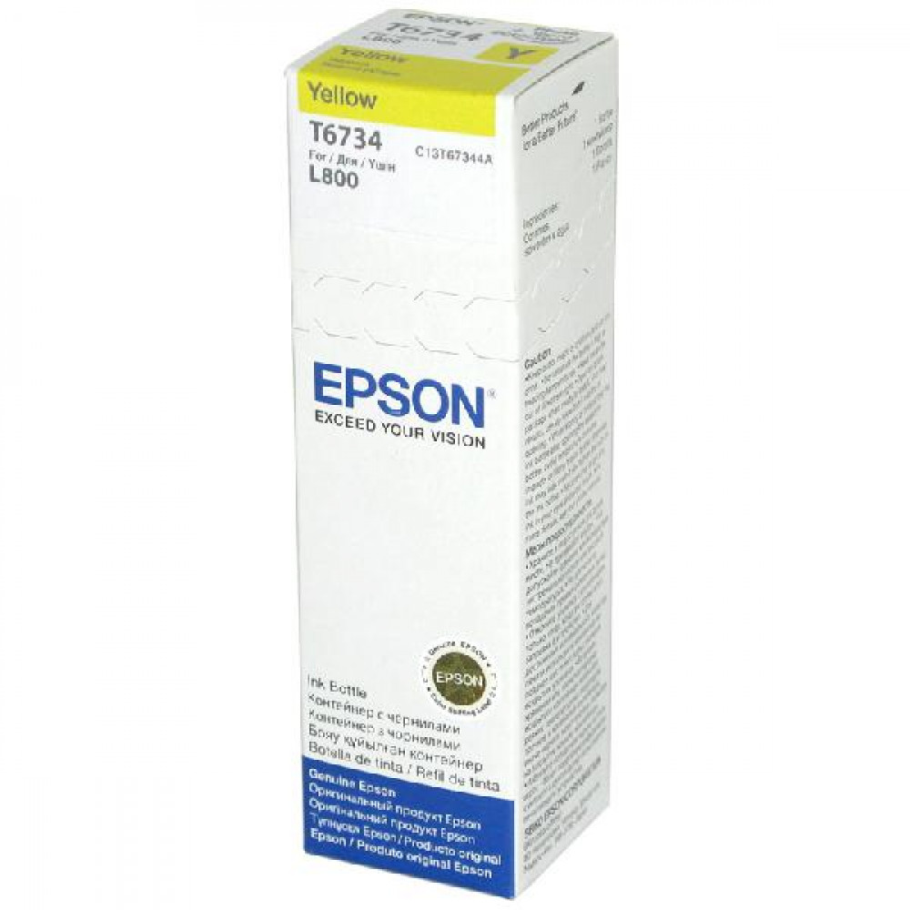 Контейнер з чорнилом Epson T6734 EcoTank L1800/L800/L800/L805/L810/L850 yellow