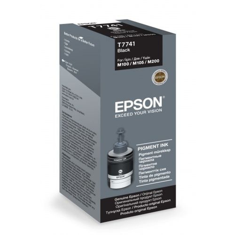 Контейнер з чорнилом Epson T7741 EcoTank M100/M105/M205 black pigm