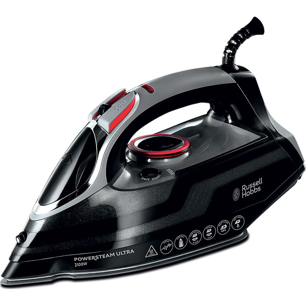 Праска Russell Hobbs Power Steam Ultra, 3100Вт, 350мл, паровий удар -210гр, постійна пара - 45гр, керам. підошва, сірий