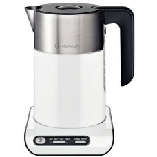 Електрочайник Bosch, 1.5л, з повійними стінками, підтримка темп, білий