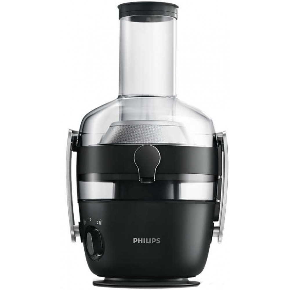 Соковитискач Philips Avance Collection відцентрований 1000Вт, чаша-1л, жмих-2.1л, жолоб на ціле яблуко, пластик, чорний