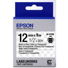 Картридж зі стрічкою Epson LK4TBN принтерів LW-300/LW-400/LW-400VP/LW-600P/LW-700/LW-Z710/LW-900P/LW-1000P/LW-Z5000BE Clear Blk/Clear 12mm/9m