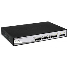 Комутатор D-Link DGS-1210-10P 8xGE PoE, 2xSFP, WebSmart Комутатор D-Link DGS-1210-10P 8xGE PoE, 2xSFP, WebSmart