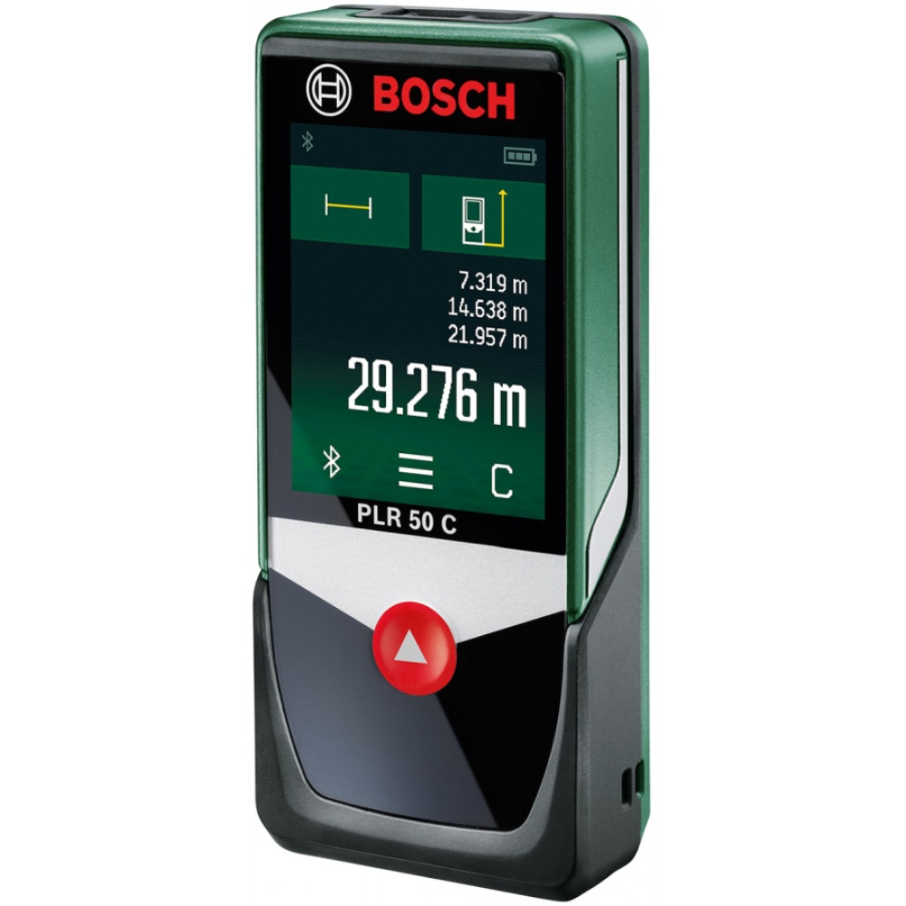 Далекомір лазерний Bosch PLR 50 C, 0.05–50м, ±2.0мм, Bluetooth