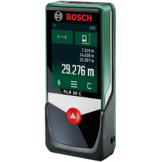 Далекомір лазерний Bosch PLR 50 C, 0.05–50м, ±2.0мм, Bluetooth