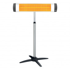 Обігрівач інфрачервоний UFO фламентін, 25м2, 1800Вт, мех. упр-ння, ун. монтаж, + ніжка, сірий/чорний