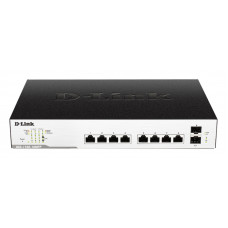 Комутатор D-Link DGS-1100-10MPP 8xGE PoE, 2xSFP, 242Вт, EasySmart Комутатор D-Link DGS-1100-10MPP 8xGE PoE, 2xSFP, 242Вт, EasySmart