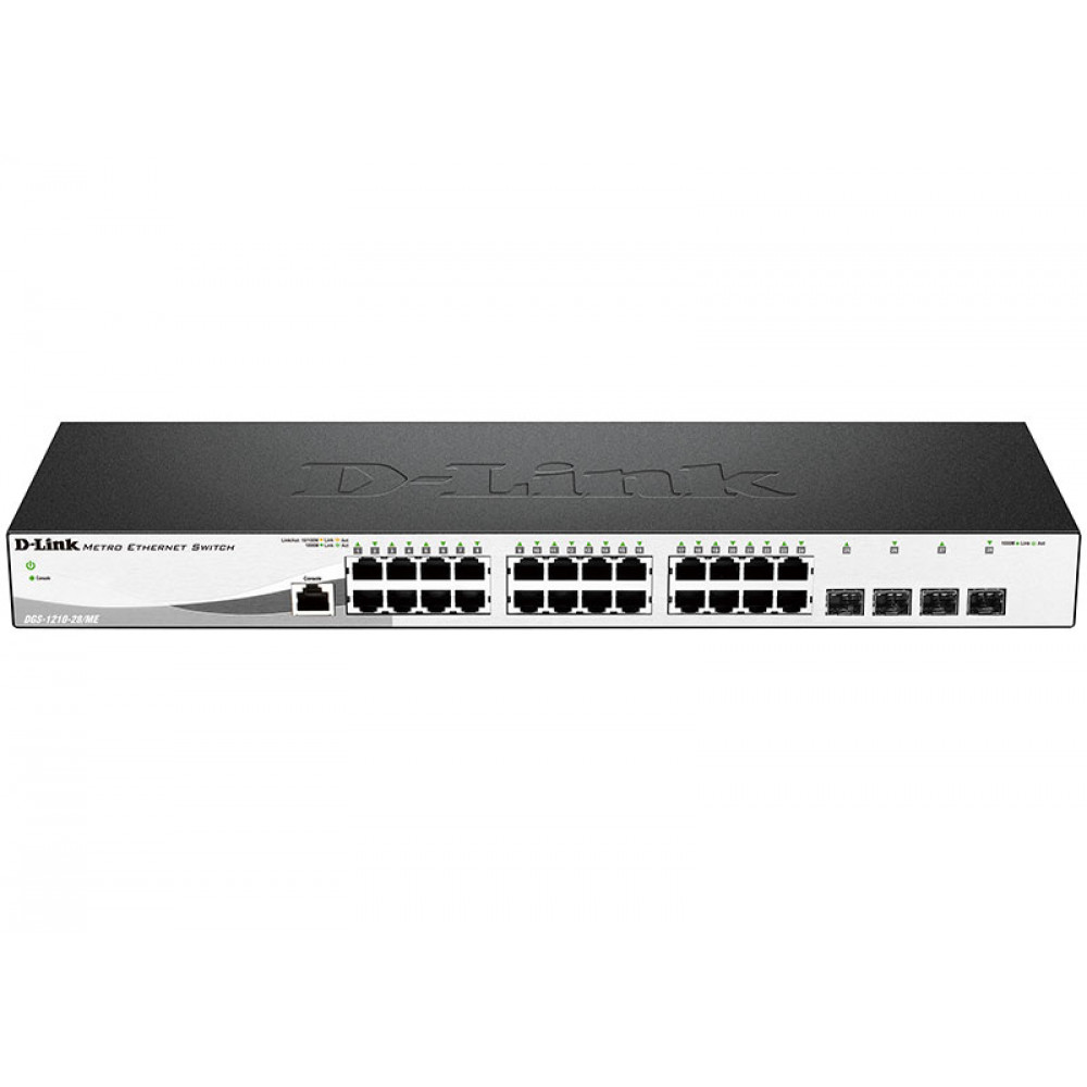 Комутатор D-Link DGS-1210-28/ME revB 24x1G, 4xSFP, L2