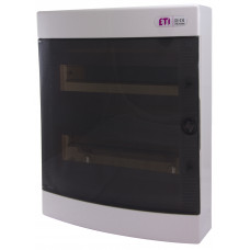 Щит зовнішній розподільний ETI, ECT 24PT (24 модулі, прозорі дверцята)