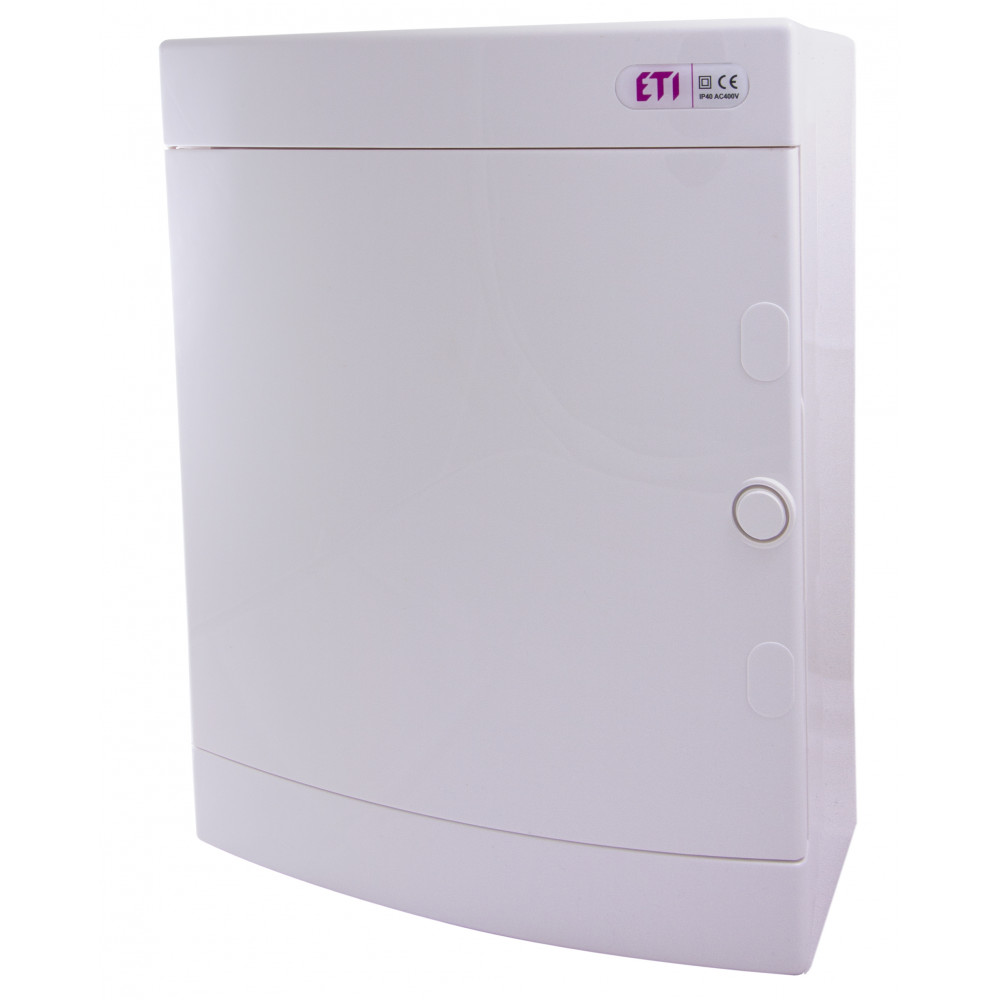 Щит зовнішній розподільний ETI, ECT 24PT (24 модулі, білі дверцята)