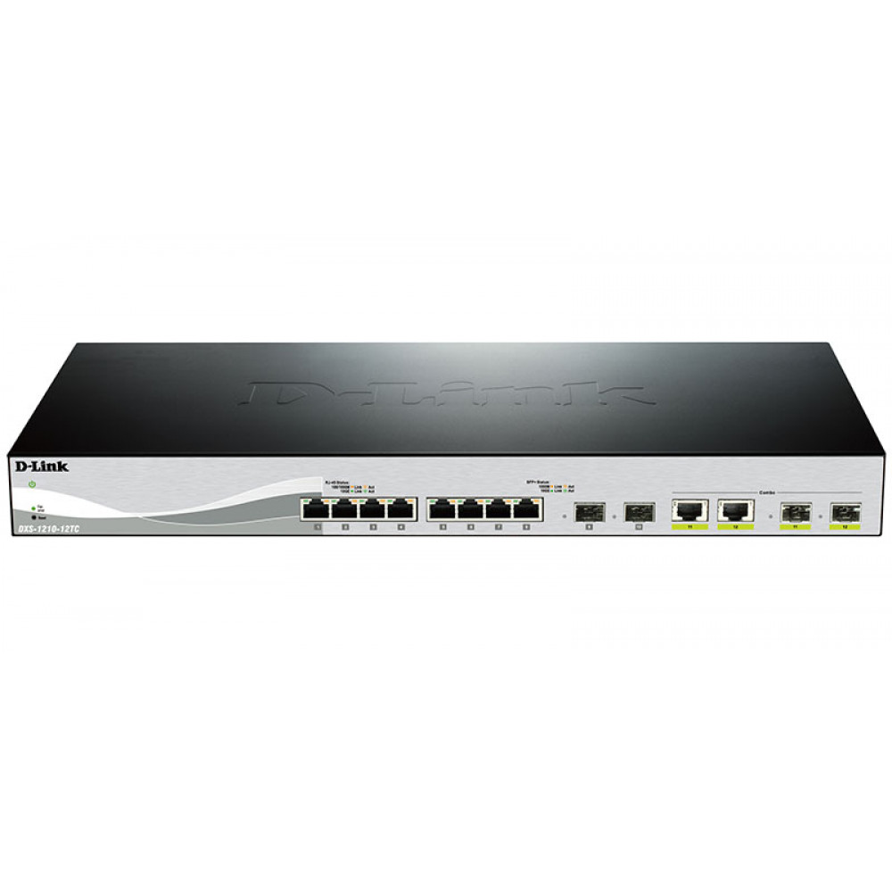 Комутатор D-Link DXS-1210-12TC 8x10GE, 2xSFP+, 2x10GE/SFP+, L3