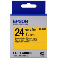 Картридж зі стрічкою Epson LK6YBP принтерів LW-600P/LW-700/LW-Z710/LW-900P/LW-1000P/LW-Z5000BE Pastel Blk/Yell 24mm/9m
