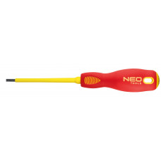 Викрутка Neo Tools плоска, діелектрична, SL3x100мм, сталь SVCM Викрутка Neo Tools плоска, діелектрична, SL3x100мм, сталь SVCM
