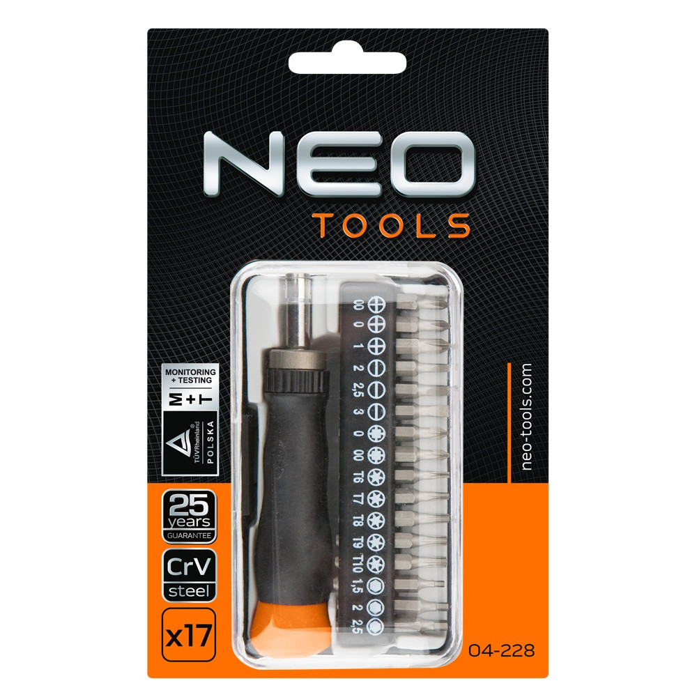 Біти Neo Tools, набір 17шт, 5/32
