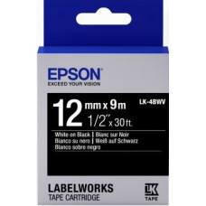 Картридж зі стрічкою Epson LK4BWV принтерів LW-300/LW-400/LW-400VP/LW-600P/LW-700/LW-Z710/LW-900P/LW-1000P/LW-Z5000BE Vivid White/Black 12mm/9m
