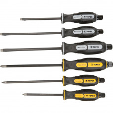 Викрутки TOPEX набір 6шт, ударні, SL,PH, сталь CrV Викрутки TOPEX набір 6шт, ударні, SL,PH, сталь CrV