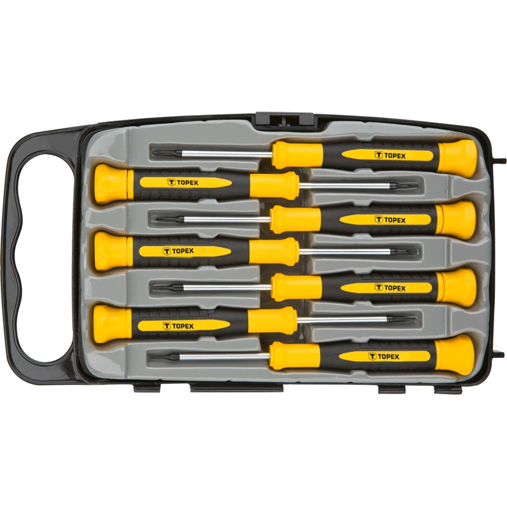 Викрутки TOPEX набір 7шт, прецизійні, SL,PH,Torx, сталь CrV