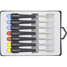 Викрутки TOPEX набір 7шт, прецизійні, SL,PH,Torx, сталь CrV