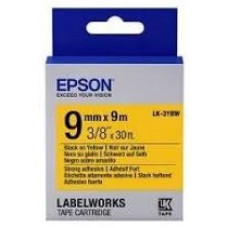 Картридж зі стрічкою Epson LK3YBW принтерів LW-300/LW-400/LW-400VP/LW-600P/LW-700/LW-Z710/LW-900P/LW-1000P/LW-Z5000BE Strng adh Blk/Yell 9mm/9m