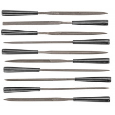 Надфілі по металу TOPEX, набір 10шт, алмазні, діаметр 3мм, рукоятка пластмаса, 140мм