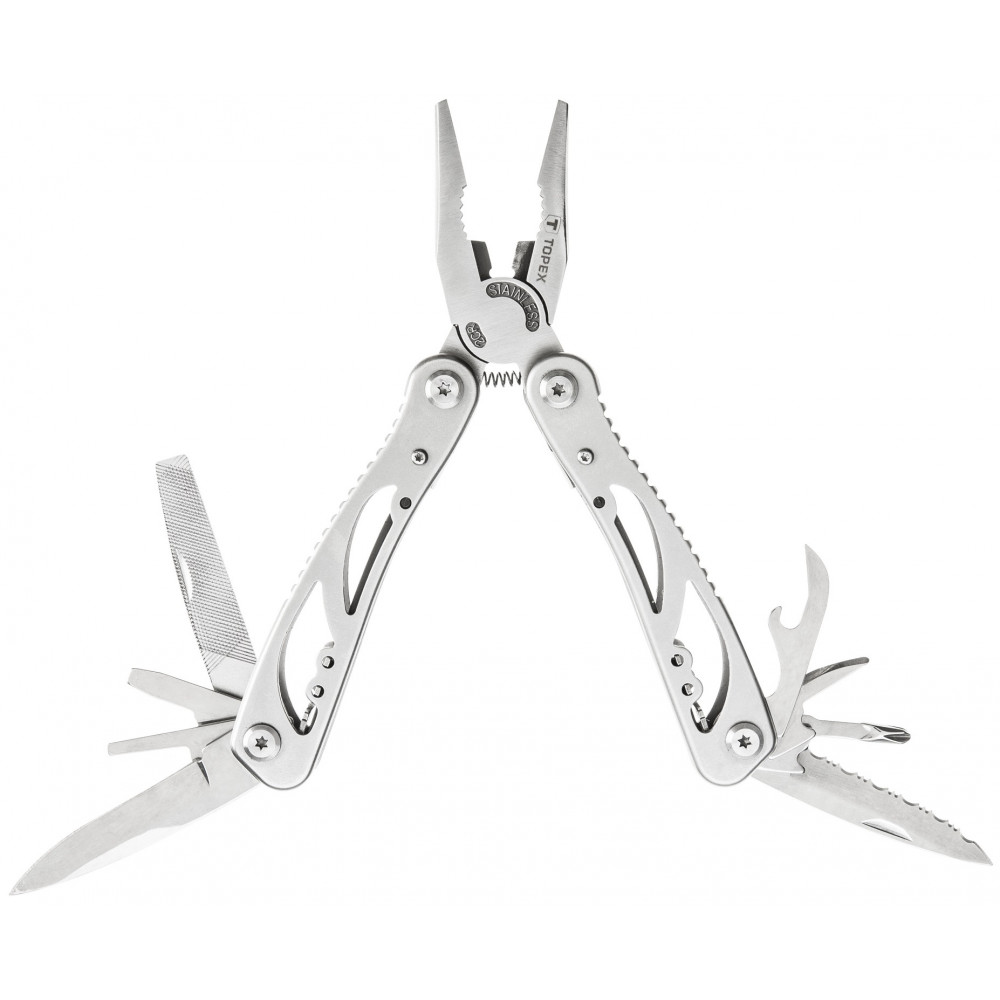 Мультитул TOPEX, 9 елементів, сріблястий