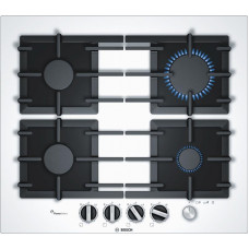 Варильна поверхня Bosch газова, 60см, чавун, білий Варильна поверхня Bosch газова, 60см, чавун, білий