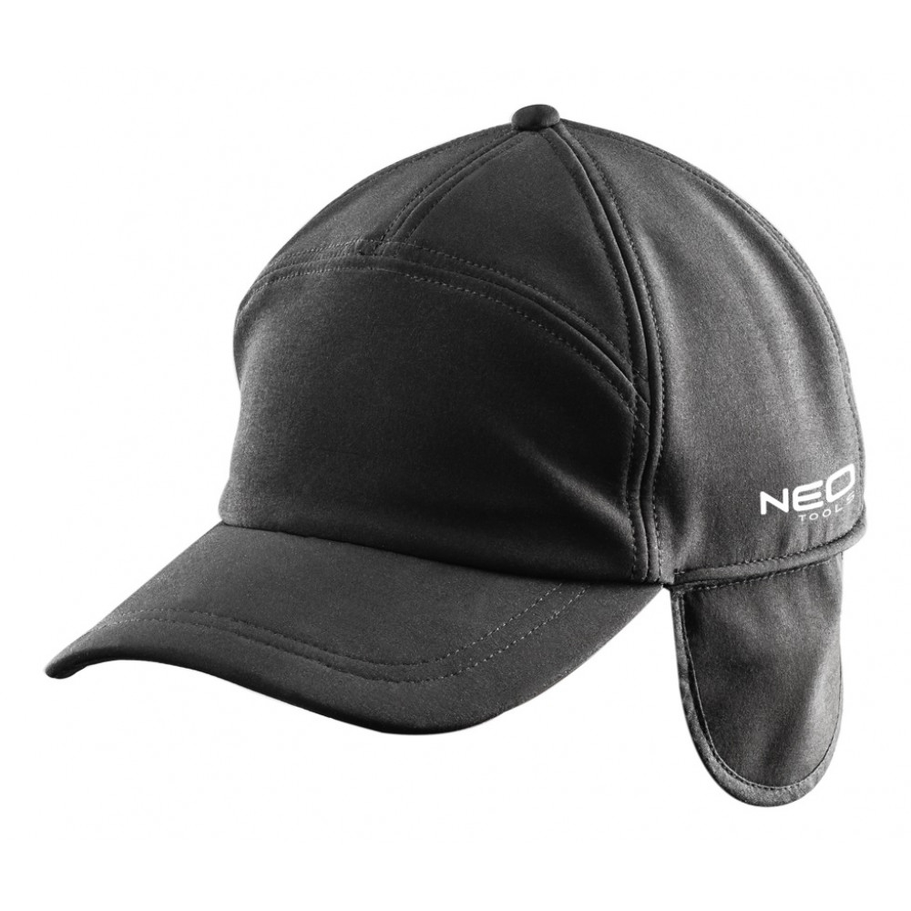 Бейсболка робоча Neo Tools, вітронепроникна, водонепроникна, регульований обхват, чорний