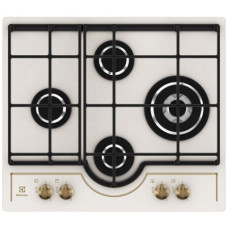 Варильна поверхня Electrolux газова на склі Rococo, 60см, чавун, шампань
