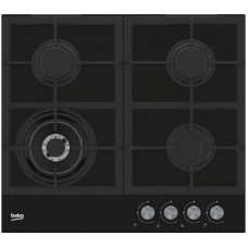 Варильна поверхня Beko газова, 60см, чавун, чорний Варильна поверхня Beko газова, 60см, чавун, чорний