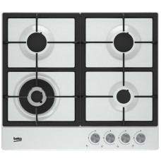 Варильна поверхня Beko газова, 60см, чавун, білий