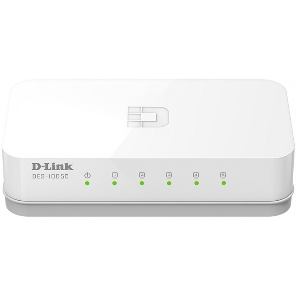 Комутатор D-Link DES-1005C 5xFE, Некерований