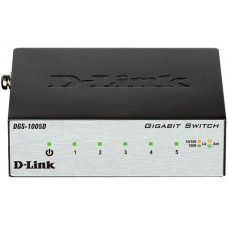 Комутатор D-Link DGS-1005D 5xGE, Некерований