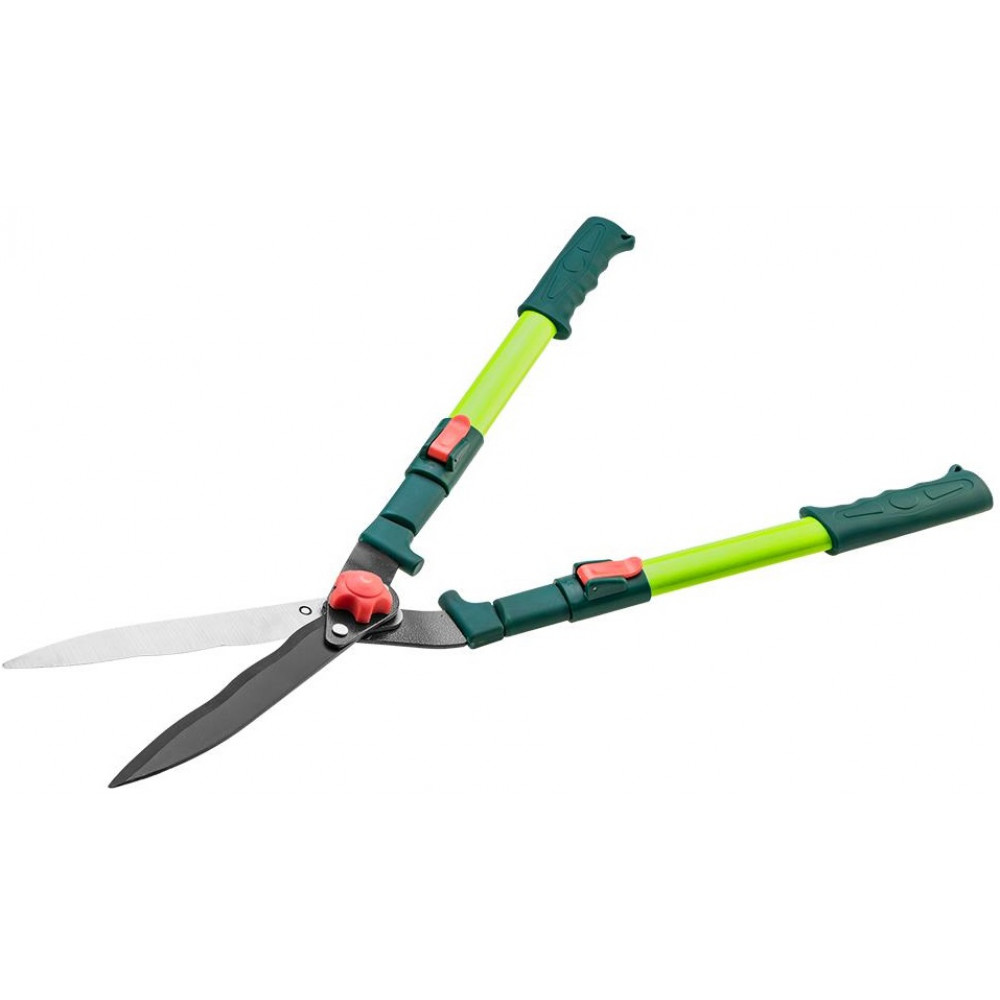 Ножиці для живоплоту Verto, хвилясте лезо 200м, телескопічні 67-88см, 1.35кг