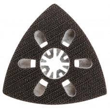 Шліфувальний підошва трикутна GRAPHITE, 1шт, для багатофункціонального інструменту, на липучці, тип DELTA, 83x83x83мм Шліфувальний підошва трикутна GRAPHITE, 1шт, для багатофункціонального інструменту, на липучці, тип DELTA, 83x83x83мм