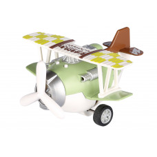Літак металевий інерційний Same Toy Aircraft світло, музика, зелений
