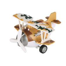 Літак металевий інерційний Same Toy Aircraft світло, музика, коричневий