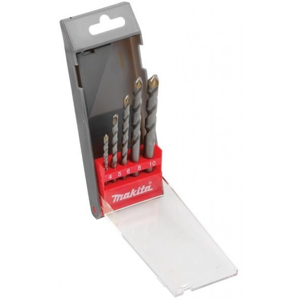 Набір свердел по бетону Makita D-05175, 5шт, 4-10мм, кейс