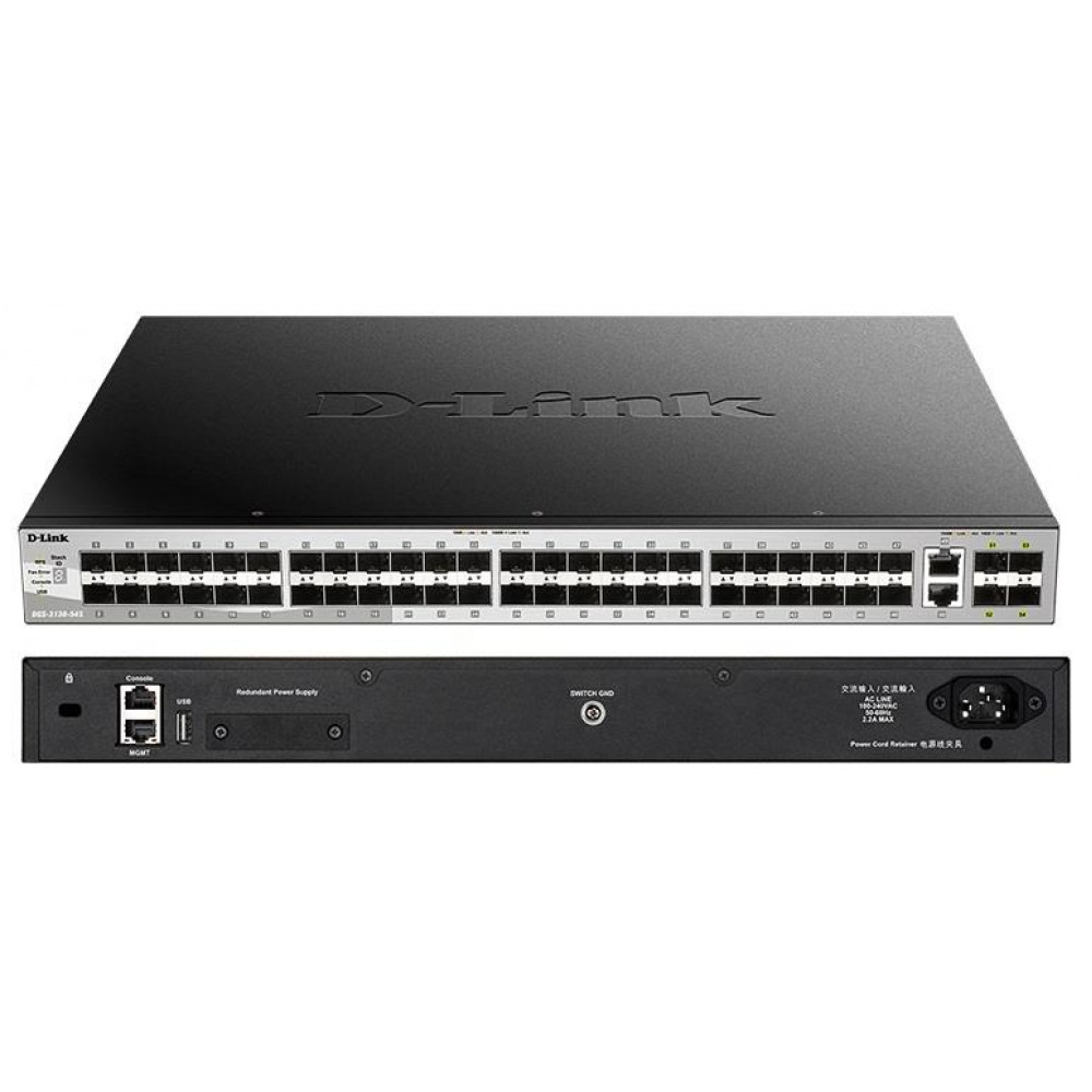 Комутатор D-Link DGS-3130-54S 48xSFP, 2x10GE, 4xSFP+, L3