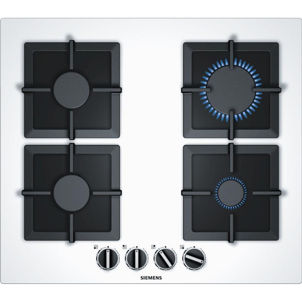 Варильна поверхня Siemens  газова, 60см, чавун, білий