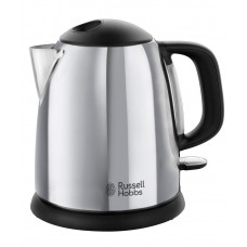 Електрочайник Russell Hobbs Victory 1л, метал, сріблясто-чорний