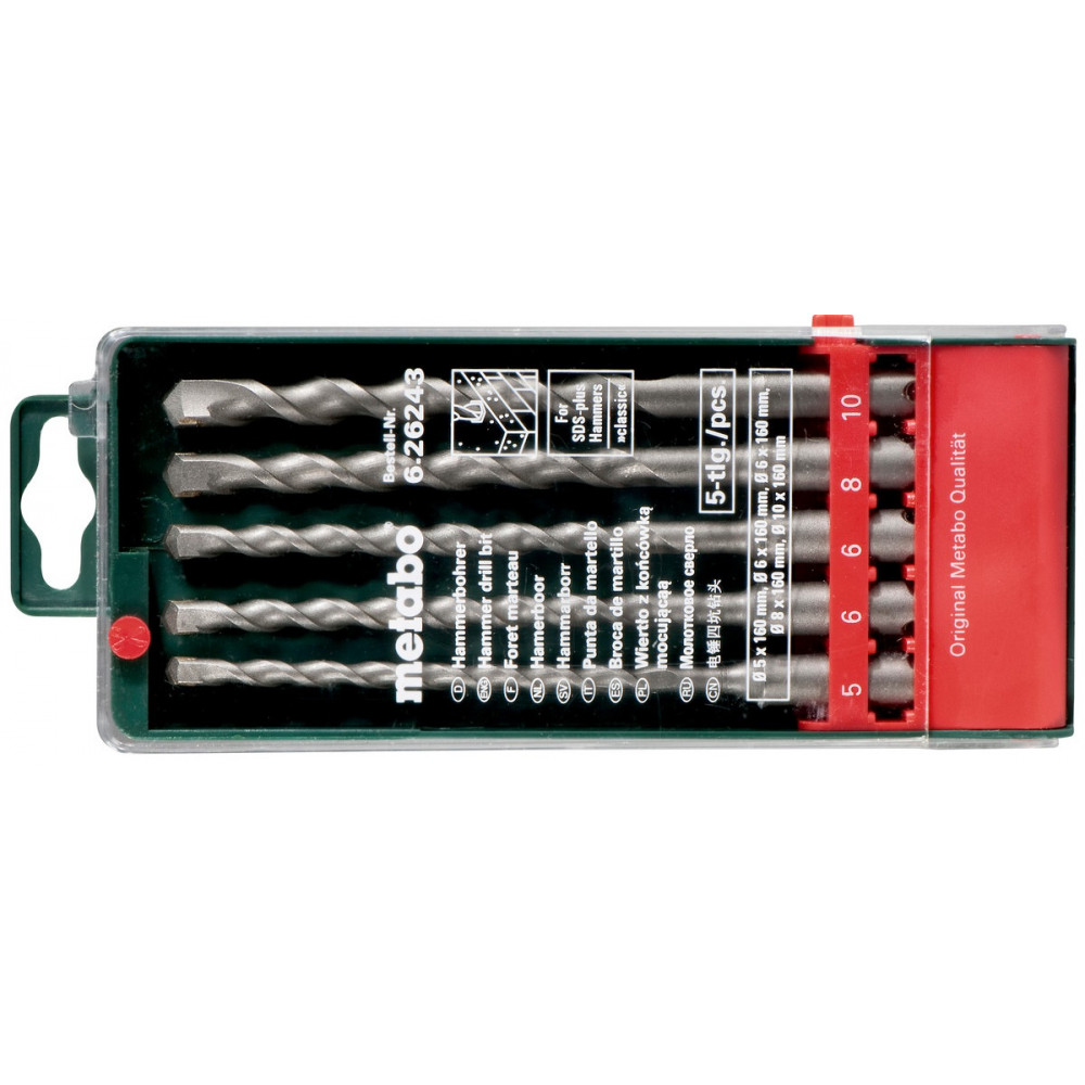 Набір бурів Metabo, SDS-plus, Classic, 5шт