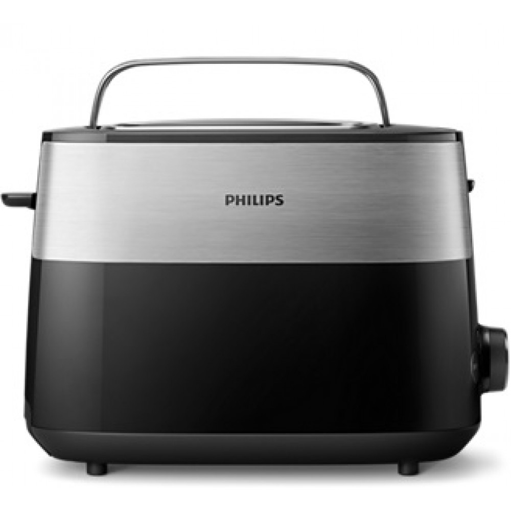 Тостер Philips Daily Collection 830Вт, метал/пластик, чорний