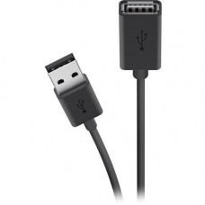 Кабель USB-A > USB-AF заряджання/синхронізації Belkin 3м, чорний
