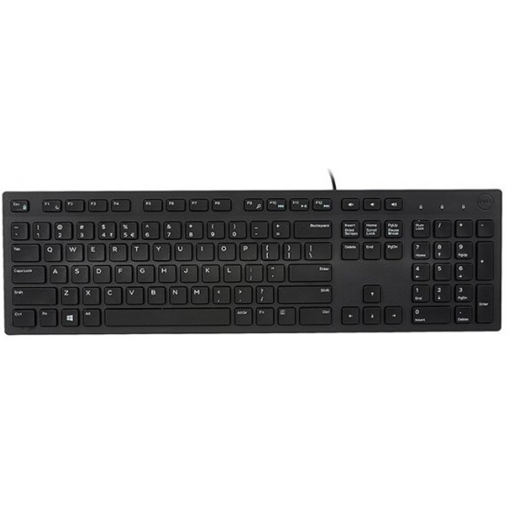 Клавiатура Dell Multimedia Keyboard-KB216 Ukrainian (QWERTY) - Black